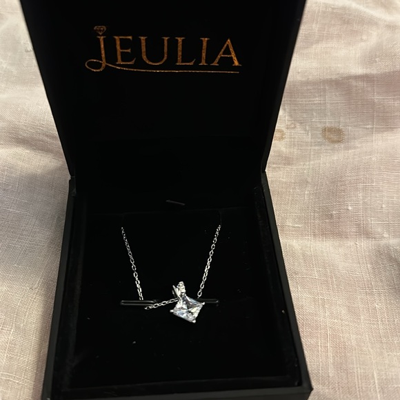 176- Jeulia Brand Sterling silver and cubic zirconia necklace - Picture 2 of 5